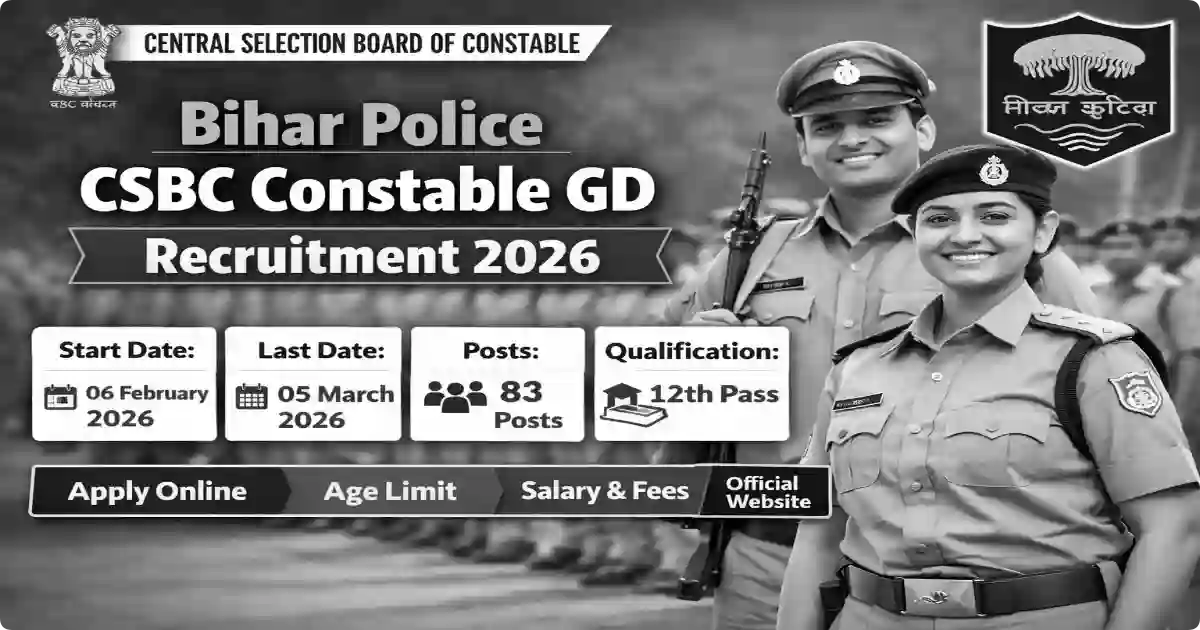 Bihar Police CSBC Constable GD Recruitment 2026