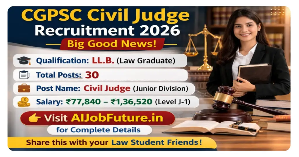 CGPSC Civil Judge Recruitment 2026