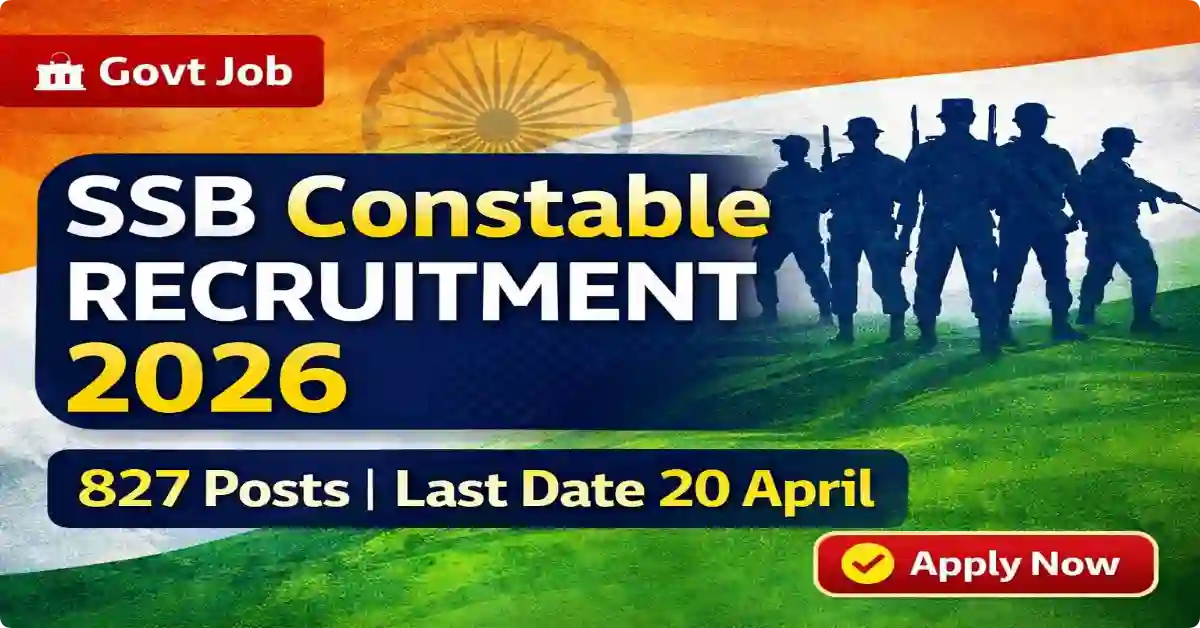 SSB Recruitment 2026